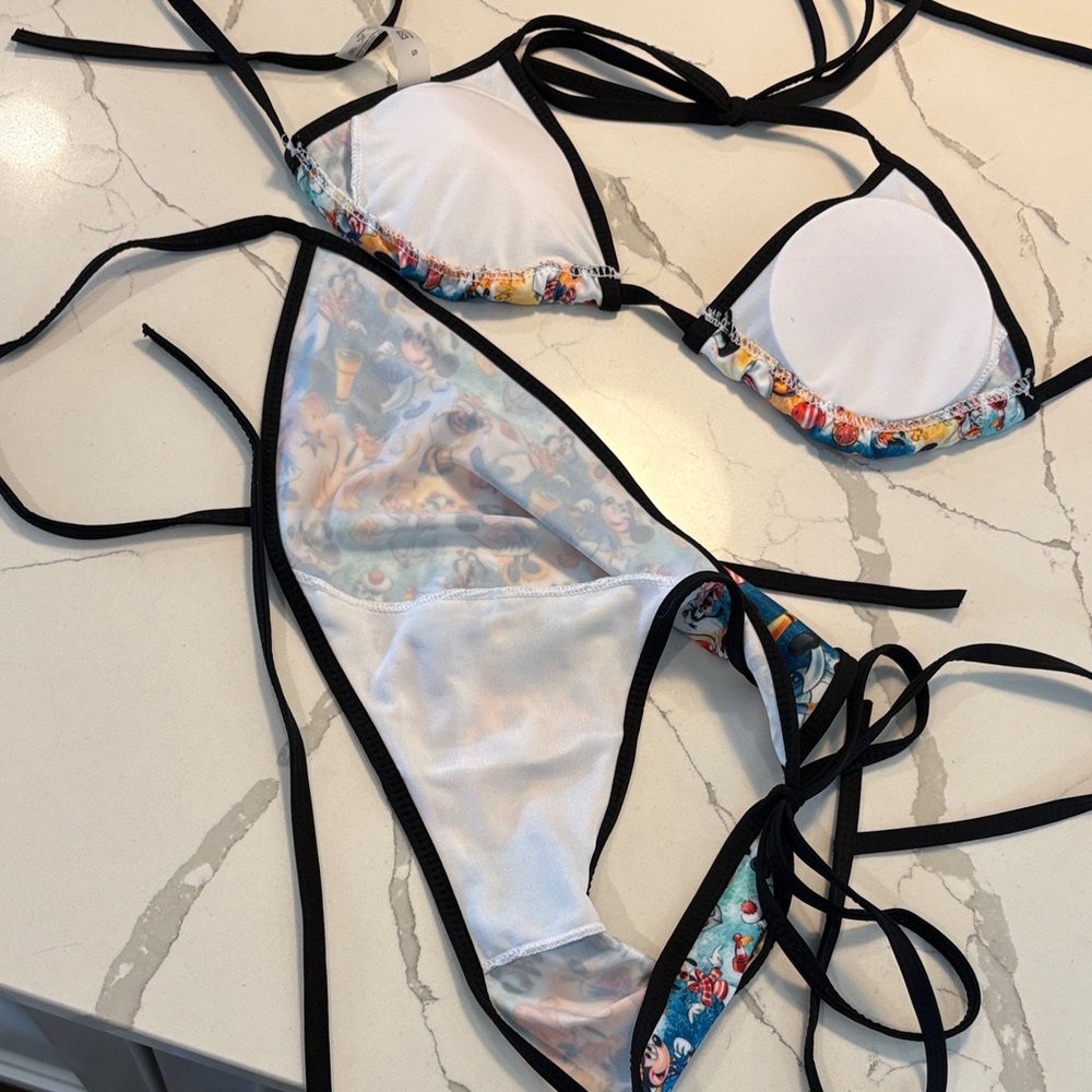 Colorful Cartoon Print Bikini - Picture 4 of 4